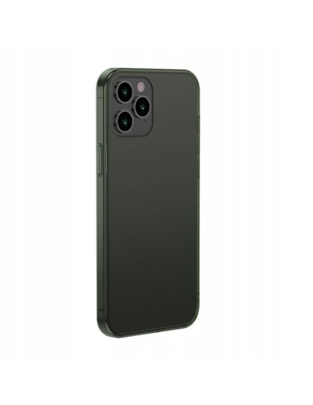 Baseus Frosted Glass Etui Do iPhone 12 Pro Max Ciemnozielony