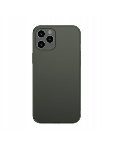 Baseus Frosted Glass Etui Do iPhone 12 Pro Max Ciemnozielony