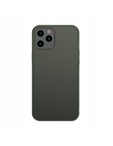 Baseus Frosted Glass Etui Do iPhone 12 Pro Max Ciemnozielony