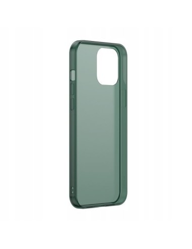 Baseus Frosted Glass Etui Do iPhone 12 Pro Max Ciemnozielony