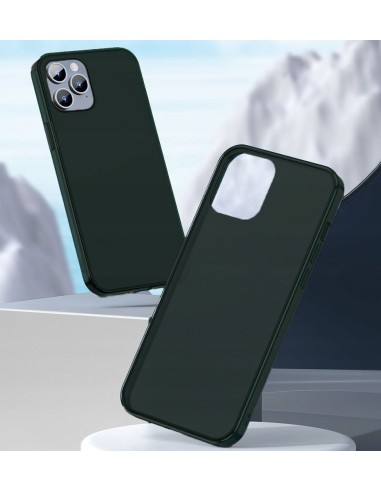 Baseus Frosted Glass Etui Do iPhone 12 Pro Max Ciemnozielony