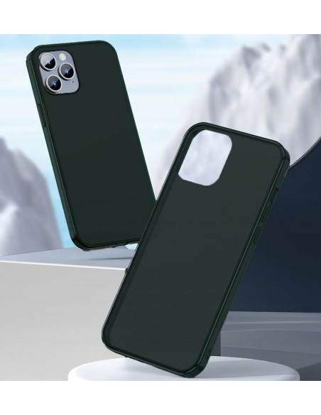 Baseus Frosted Glass Etui Do iPhone 12 Pro Max Ciemnozielony