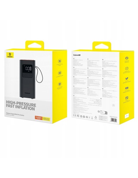 Baseus SuperMini Pro Series Kompresor Samochodowy Czarny