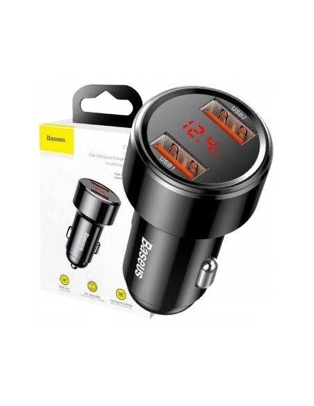 Baseus Magic Series Ładowarka Samochodowa 2xUSB 45W Czarna