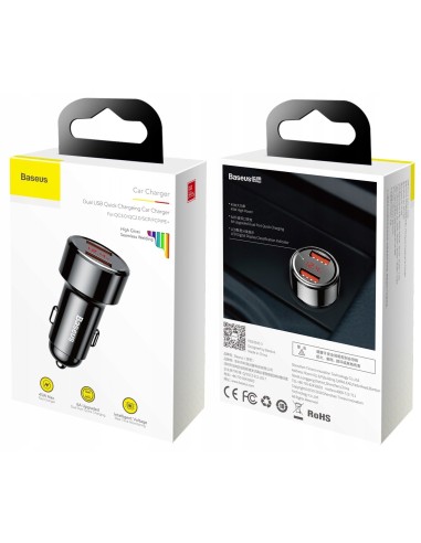 Baseus Magic Series Ładowarka Samochodowa 2xUSB 45W Czarna