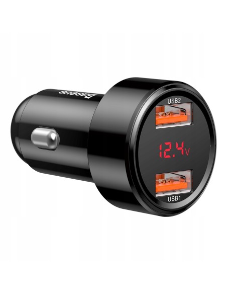 Baseus Magic Series Ładowarka Samochodowa 2xUSB 45W Czarna