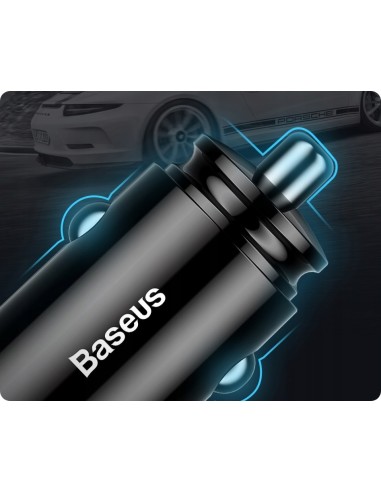 Baseus Circular Plastic Ładowarka Samochodowa 2xUSB 30W