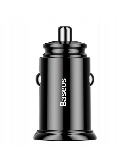 Baseus Circular Plastic Ładowarka Samochodowa 2xUSB 30W