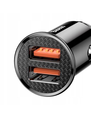 Baseus Circular Plastic Ładowarka Samochodowa 2xUSB 30W