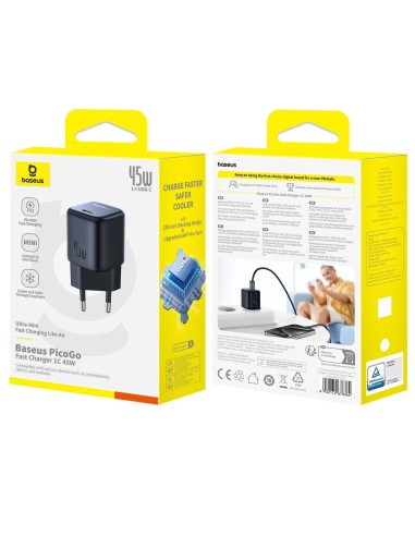 Baseus EnerFill FN22 Szybka Ładowarka USB-C 45W Czarna