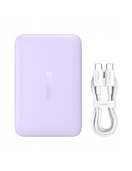 Baseus EnerFill FM11 Ultra-Mini Magnetyczny Power Bank 10000mAh 22.5W Fioletowy