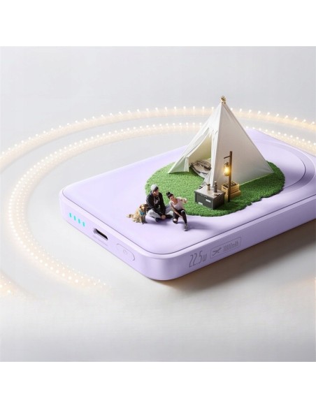 Baseus EnerFill FM11 Ultra-Mini Magnetyczny Power Bank 10000mAh 22.5W Fioletowy
