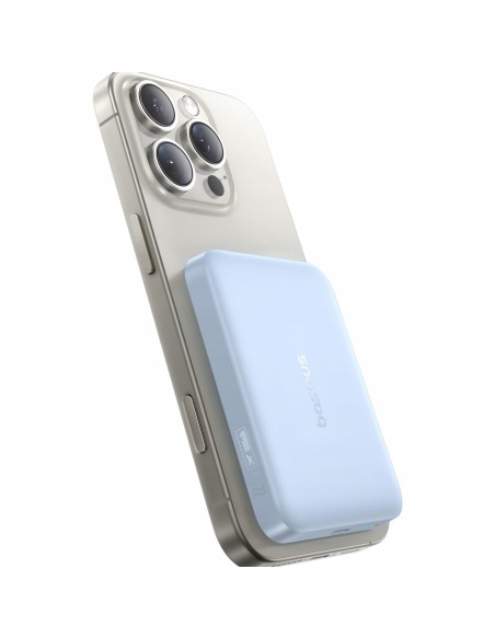 Baseus EnerFill FM11 Ultra-Mini Magnetyczny Power Bank 10000mAh 22.5W Niebieski