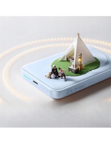 Baseus EnerFill FM11 Ultra-Mini Magnetyczny Power Bank 10000mAh 22.5W Niebieski