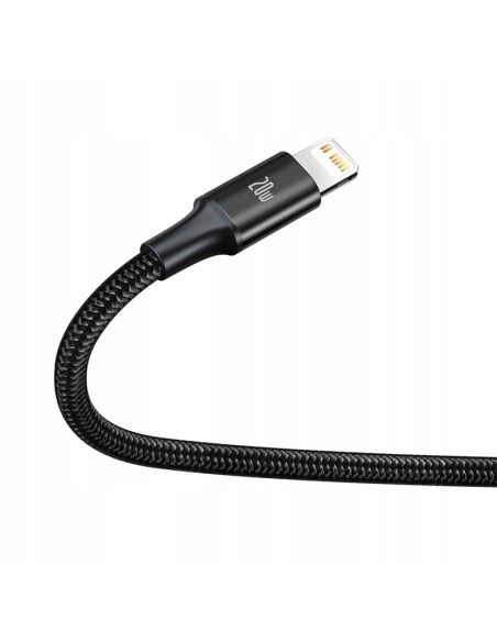 Baseus Rapid Series Kabel 3w1 USB-C Micro Lightning 20W 1.5m Czarny
