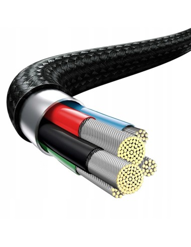 Baseus Rapid Series Kabel 3w1 USB-C Micro Lightning 20W 1.5m Czarny