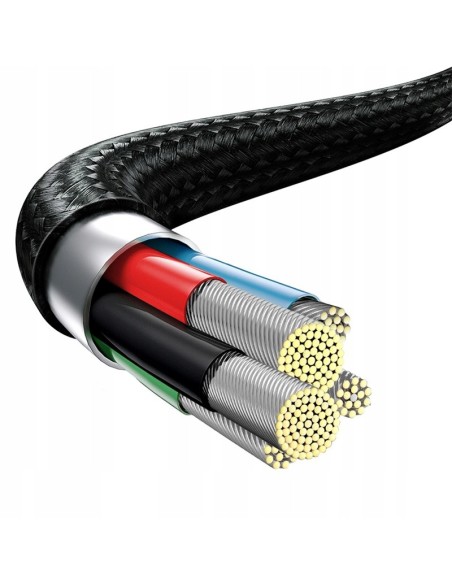 Baseus Rapid Series Kabel 3w1 USB-C Micro Lightning 20W 1.5m Czarny