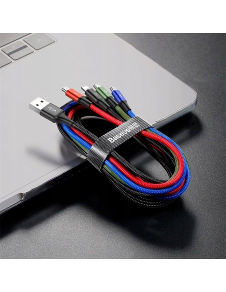 Baseus Fast 4-in-1 Kabel 4w1 USB Do 2x Lightning  Micro Type-C 3.5A 1.2m
