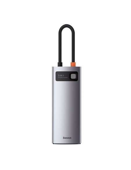 Baseus Metal Gleam Series HUB 5w1 USB-C 30Hz Szary