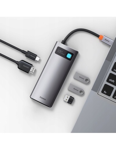 Baseus Metal Gleam Series HUB 5w1 USB-C 30Hz Szary