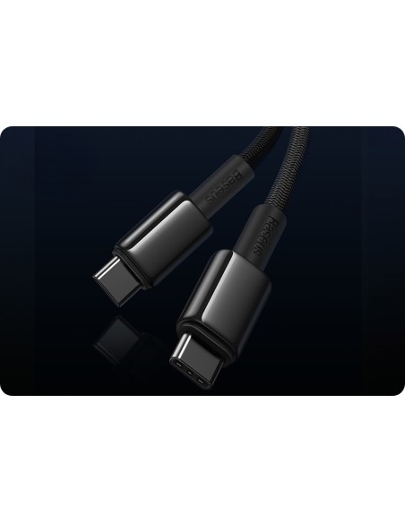 Baseus Tungsten Gold Kabel USB-C Do USB-C 100W 1m Czarny