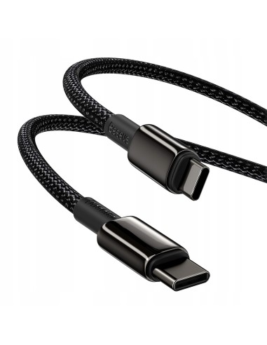 Baseus Tungsten Gold Kabel USB-C Do USB-C 100W 1m Czarny