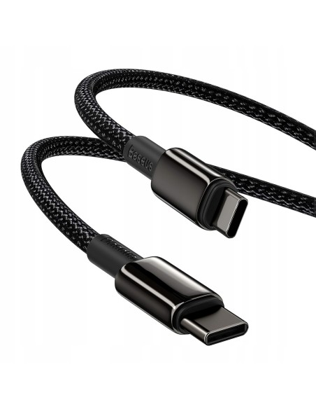 Baseus Tungsten Gold Kabel USB-C Do USB-C 100W 1m Czarny