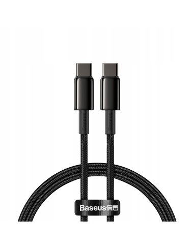 Baseus Tungsten Gold Kabel USB-C Do USB-C 100W 1m Czarny