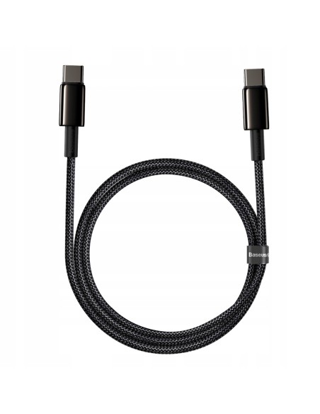 Baseus Tungsten Gold Kabel USB-C Do USB-C 100W 1m Czarny