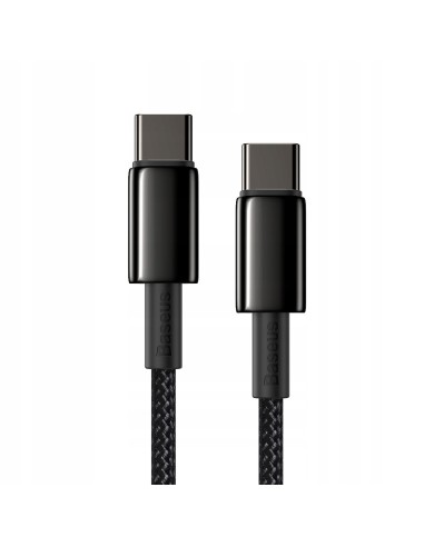 Baseus Tungsten Gold Kabel USB-C Do USB-C 100W 1m Czarny