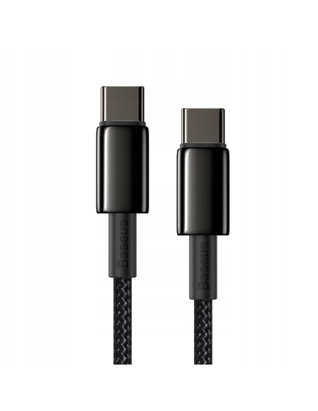 Baseus Tungsten Gold Kabel USB-C Do USB-C 100W 1m Czarny