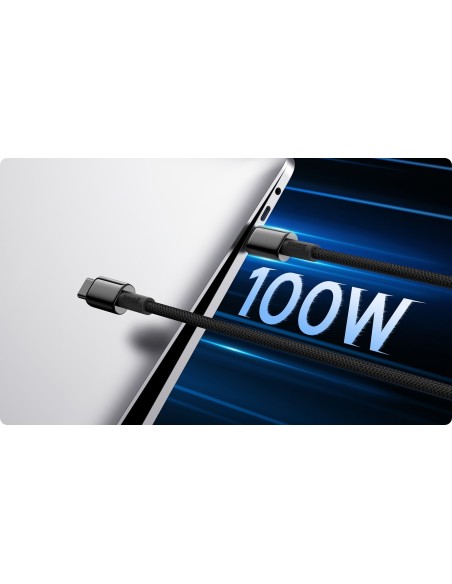 Baseus Tungsten Gold Kabel USB-C Do USB-C 100W 1m Czarny