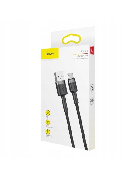Baseus Cafule Cable Kabel USB Do USB-C 200cm Czarny