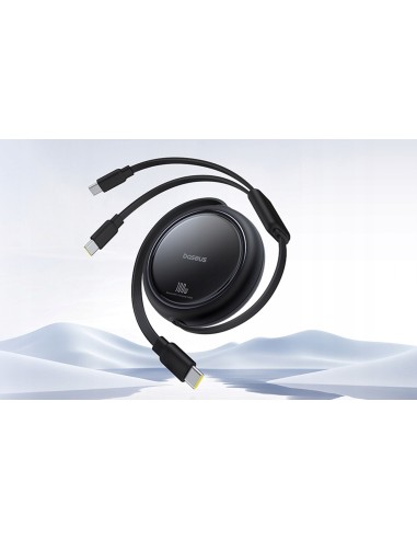 Baseus Bright Mirror Series Kabel 2w1 USB-C Do C+C 100W 1m Czarny