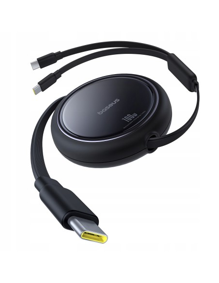 Baseus Bright Mirror Series Kabel 2w1 USB-C Do C+C 100W 1m Czarny