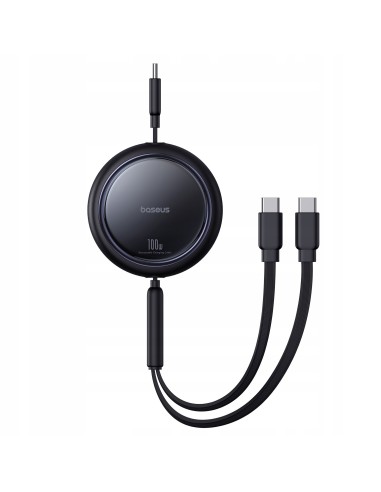 Baseus Bright Mirror Series Kabel 2w1 USB-C Do C+C 100W 1m Czarny