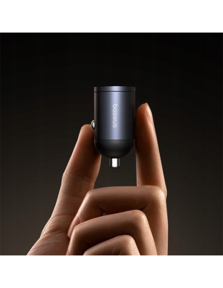 Baseus Tiny Star Mini Ładowarka Samochodowa (U+C) 30W Czarny
