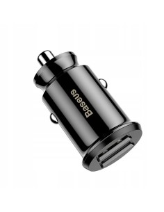 Baseus Grain Ładowarka Samochodowa 2x USB-A 3.1A Czarna