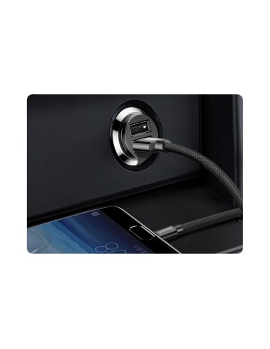 Baseus Grain Ładowarka Samochodowa 2x USB-A 3.1A Czarna