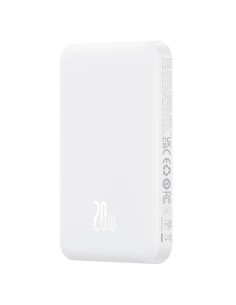 Baseus Magnetic Mini Power Bank MagSafe 5000mAh 20W Biały