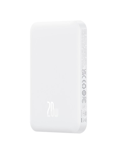 Baseus Magnetic Mini Power Bank MagSafe 5000mAh 20W Biały