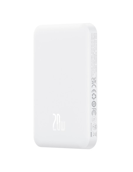 Baseus Magnetic Mini Power Bank MagSafe 5000mAh 20W Biały