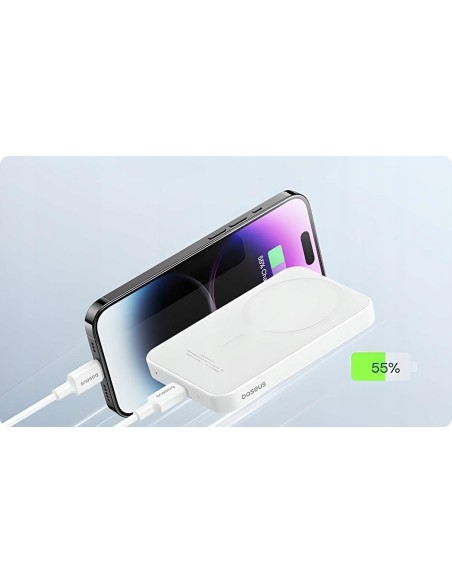 Baseus Magnetic Mini Power Bank MagSafe 5000mAh 20W Biały