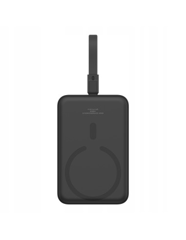 Baseus Magnetic Mini Power Bank Z Ładowaniem Bezprzewodowym I Kablem USB-C 10000mAh 20W Czarny