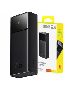 Baseus Star-Lord Power Bank Z Cyfrowym Wyświetlaczem 30000mAh 22.5W Czarny