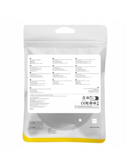 Baseus High Speed CAT8 Kabel Sieciowy LAN RJ45 Ethernet CAT8 40Gb/s 2000MHz 15m