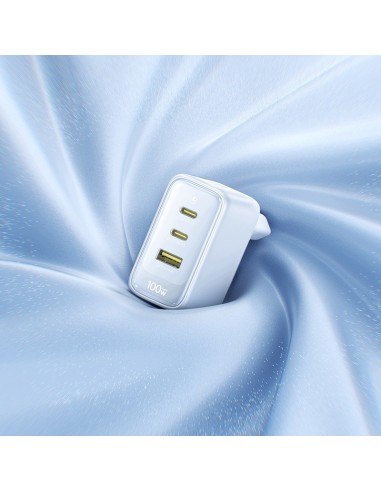 Baseus EnerFill FE22 Ładowarka Sieciowa 2xUSB-C USB-A 100W Biała