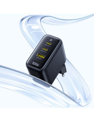 Baseus EnerFill FE22 Ładowarka Sieciowa 2xUSB-C USB-A 100W Czarna