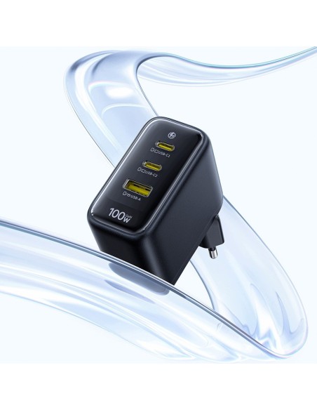 Baseus EnerFill FE22 Ładowarka Sieciowa 2xUSB-C USB-A 100W Czarna