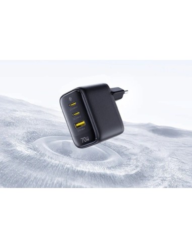 Baseus EnerFill FE22 Ładowarka Sieciowa 2xUSB-C USB-A 70W Czarna